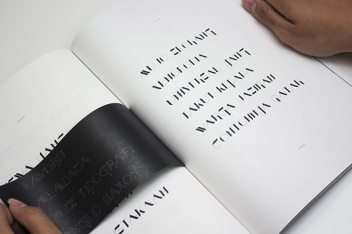 Typeface font type letter indonesia alphabet specimen book print sans sans serif typo glyphs