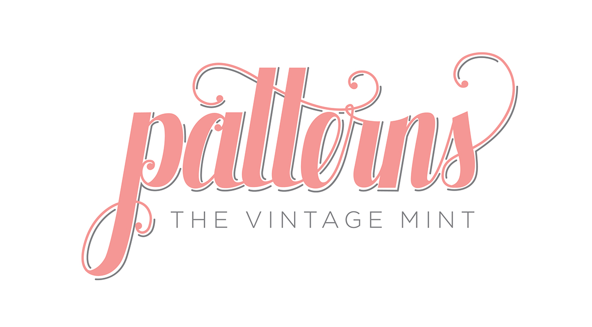 Patterns vintage mint illustrated typography women's apparel Identity System apparel design
