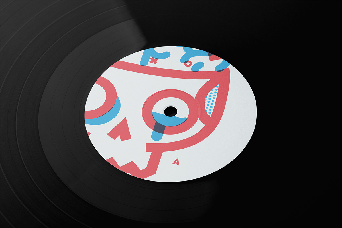Album Cover Art Label music record skull vinyl Adobe Portfolio design ILLUSTRATION 