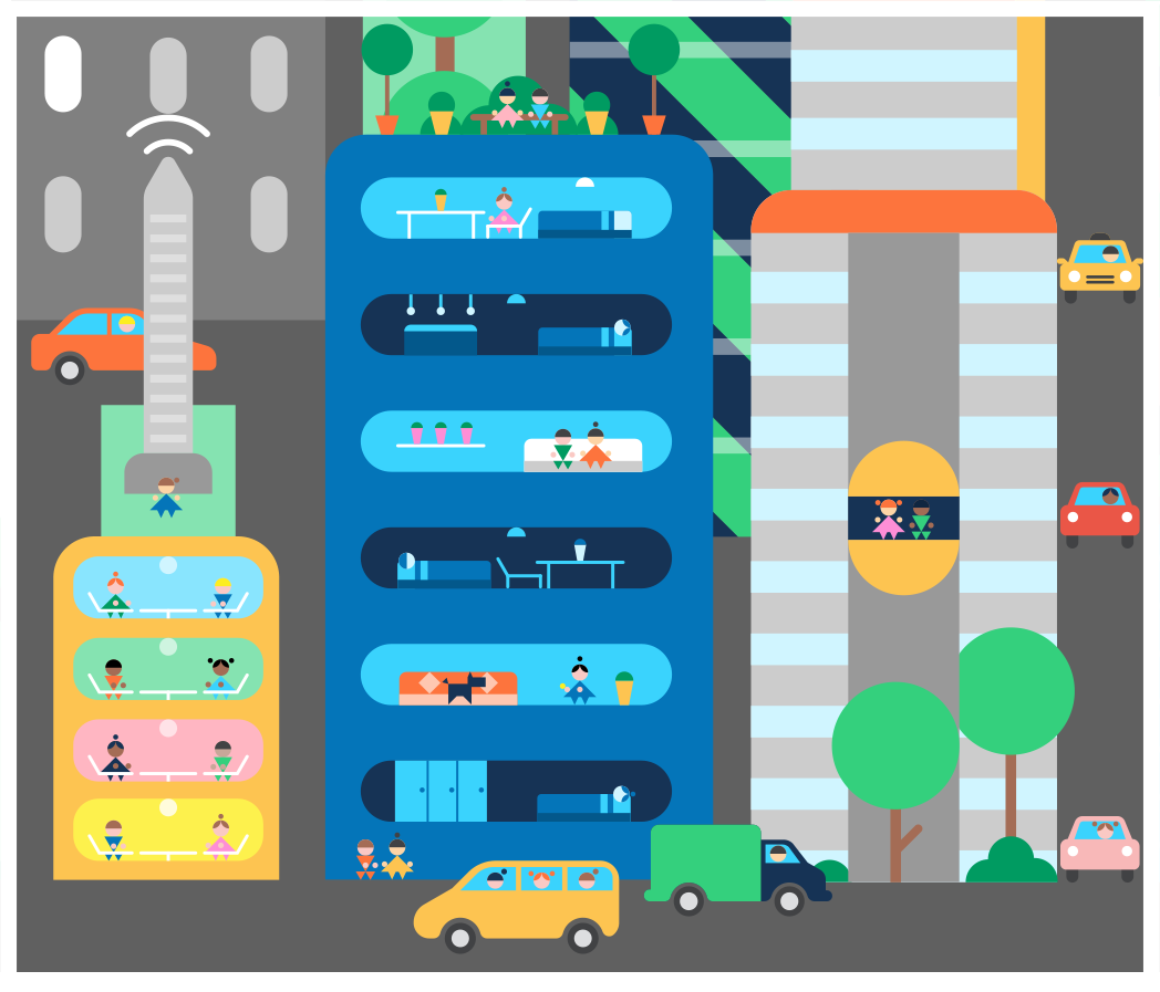 IBM infographic smart cities icons iconography city