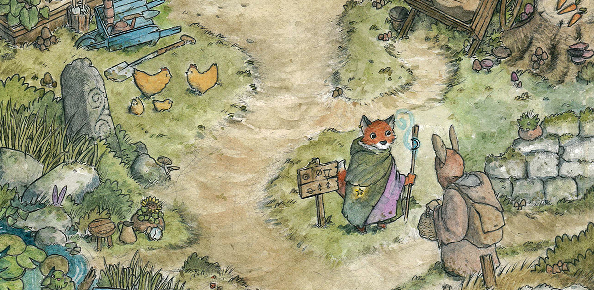 animals detail Drawing  forest FOX Fun Magic   watercolor watercolors watercolour