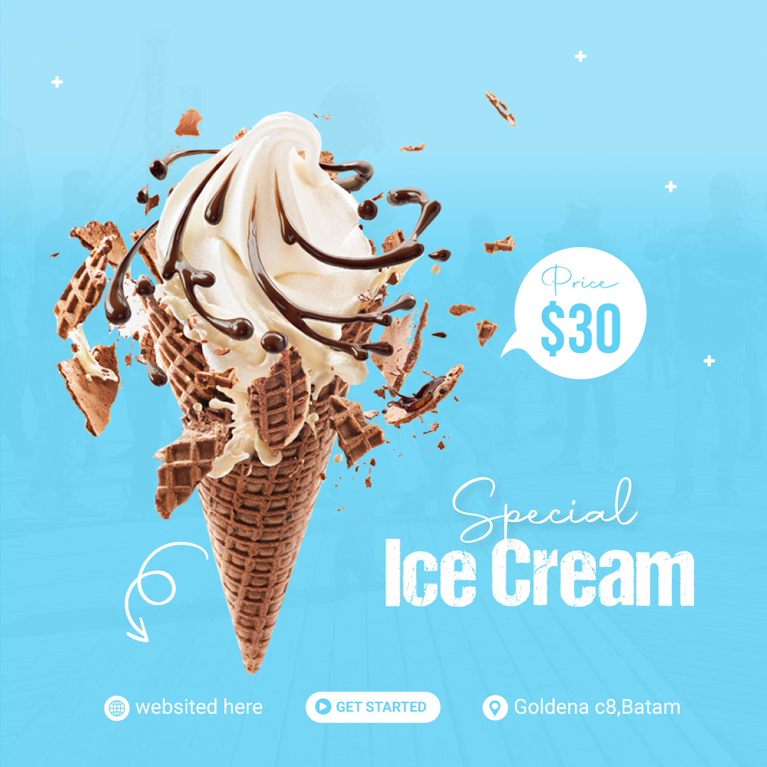 ice cream ice cream post ice cream banner ice cream shop Social media post Instagram Post ads brand identity Ice cream Creative ice cream instagram