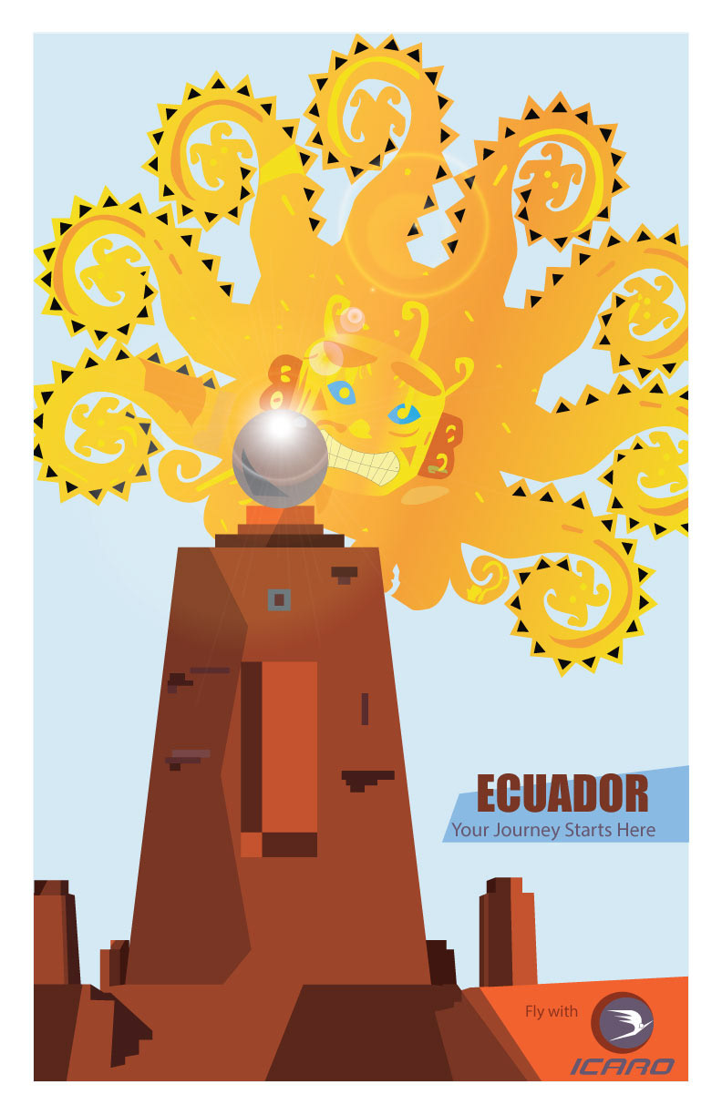 Ecuador  u haul  advertising   Travel  poster