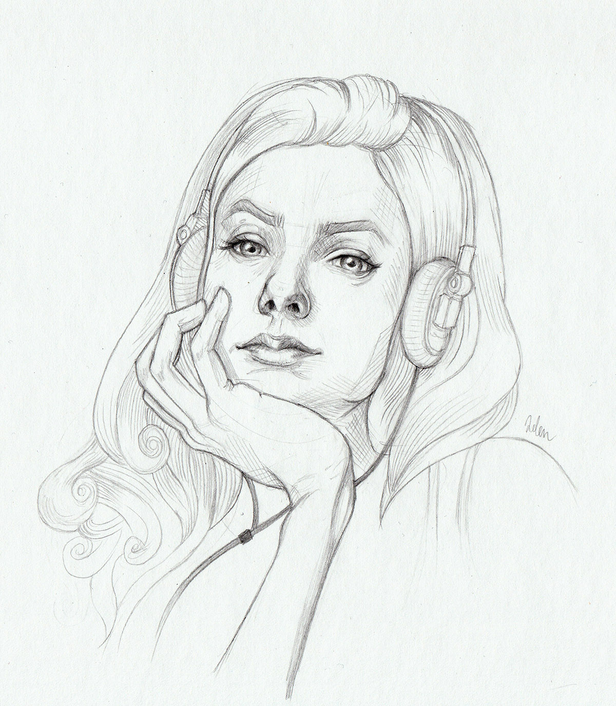 portrait pencil sketch graphite portrait illustration