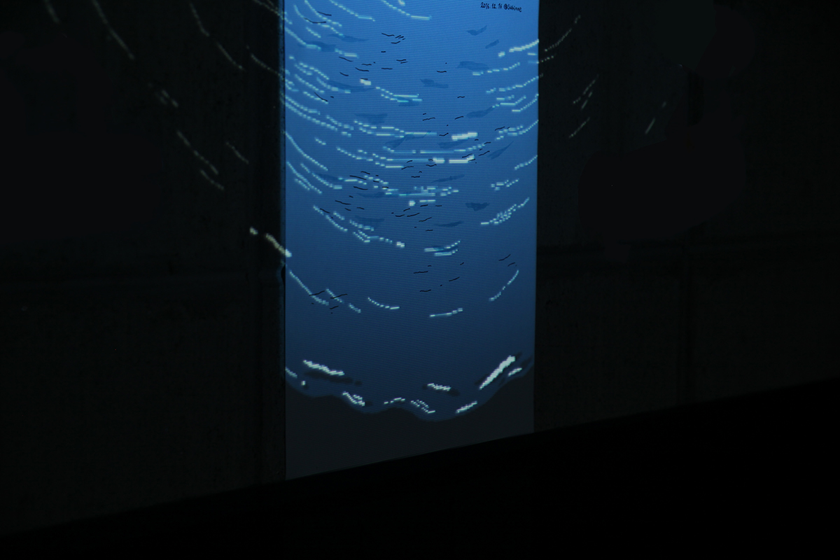 Drawing  Mapping video installation projection mapping Media Art Digital Art  ptojector swimming water calmness