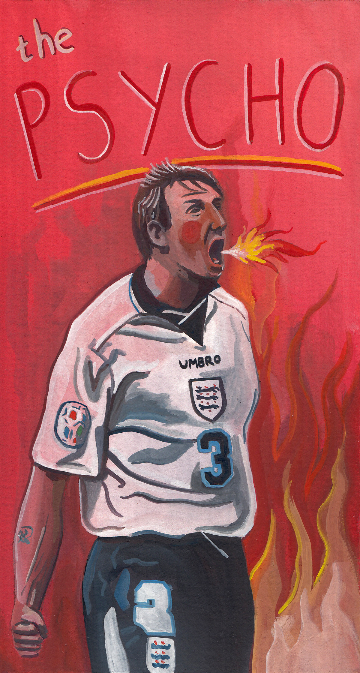 illustrate portrait art Steven Gerrard liverpool FC Football Art art print george best  The Wire paint gouache fine art