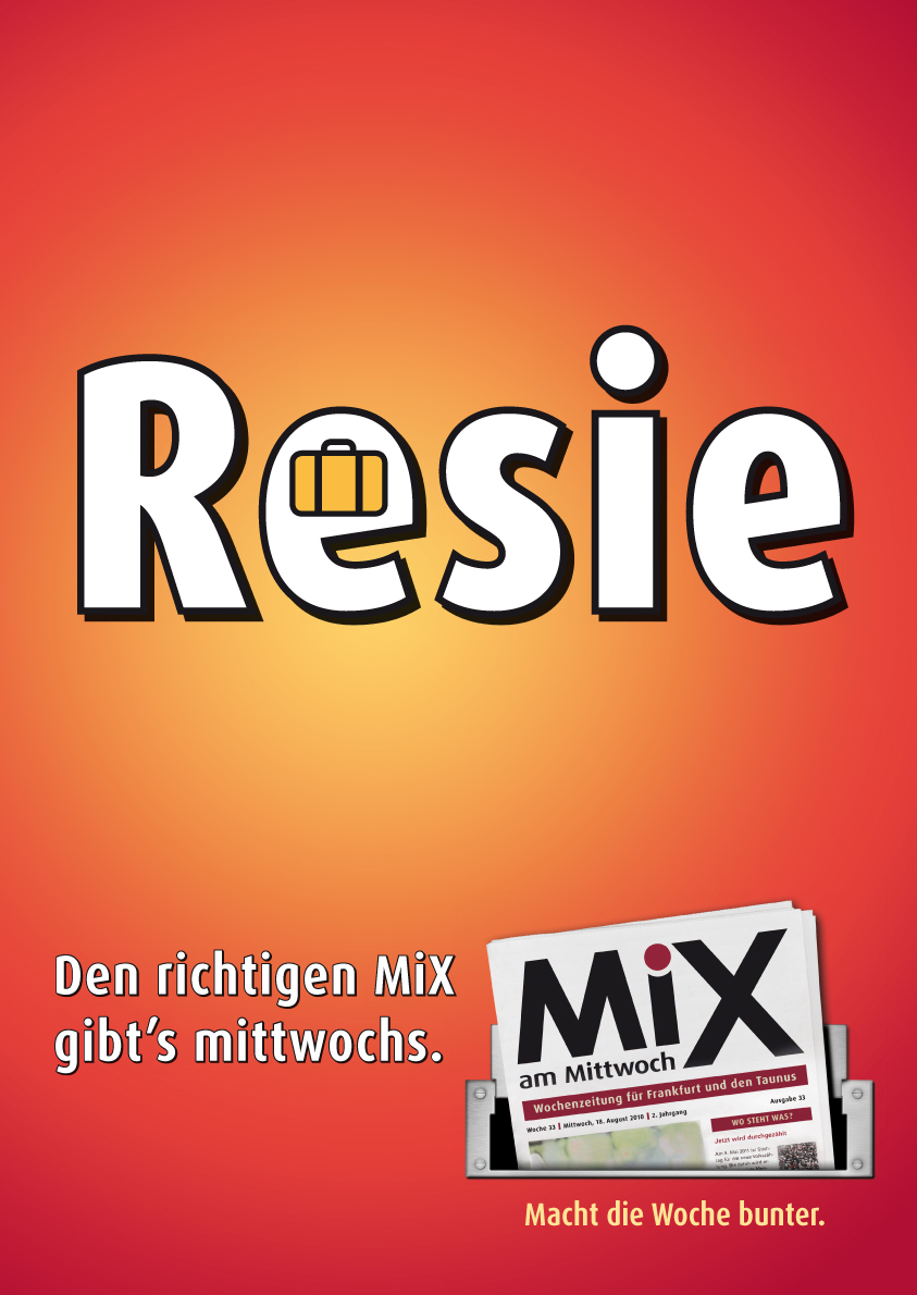mix Wochenzeitung Kampagne typo Bunt plakat