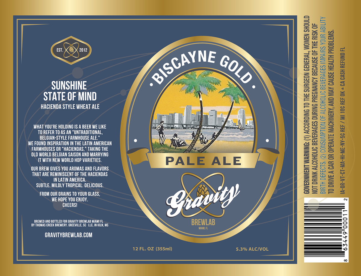 gravity beer labels design