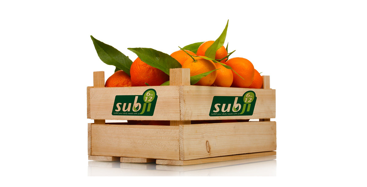 Sub ji Retail Logo Design Food  Stationery design fresh fruits brand growth mart mall ads
