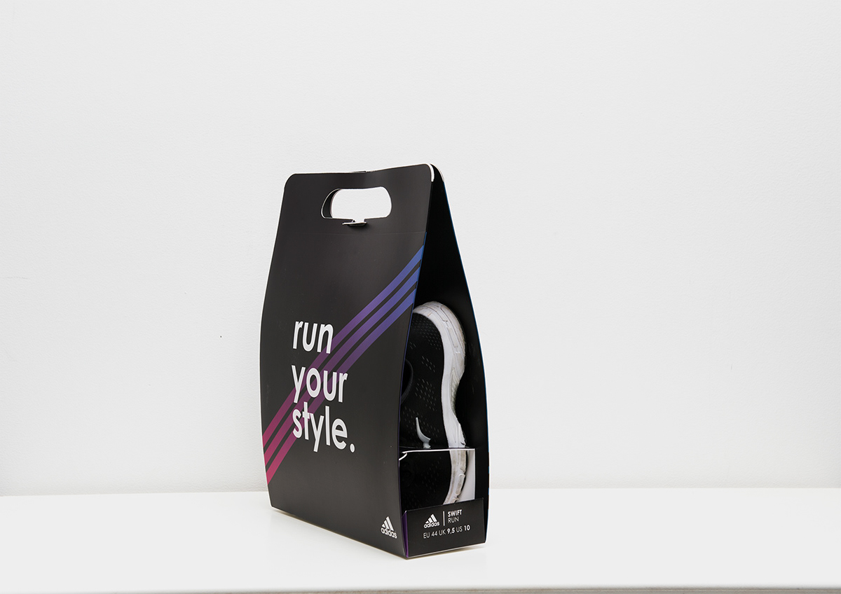 Packaging packagedesign adidas shoes branding  brobygrafiska graphic design 