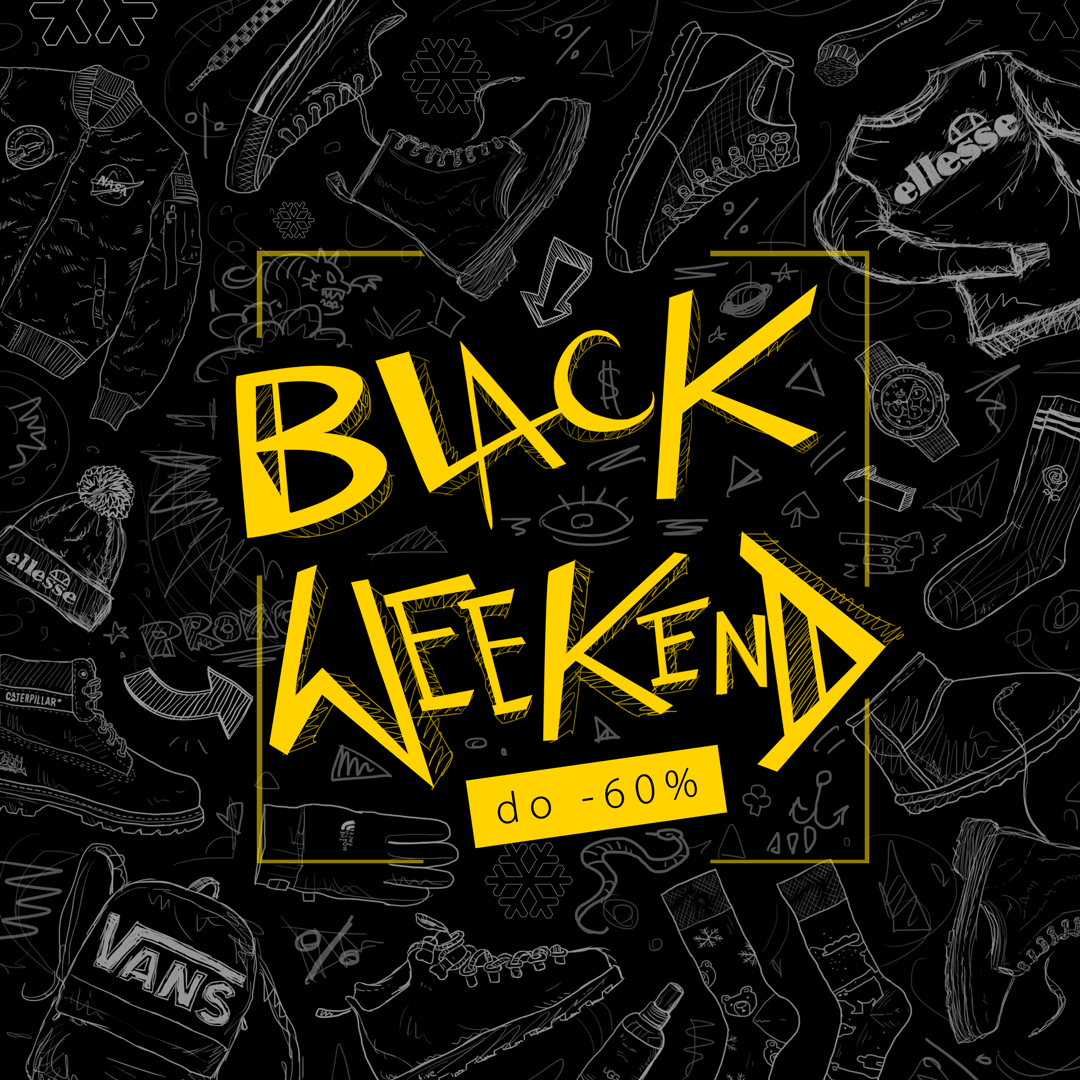 Black Weekend campaign visual identification mailing social media discount design