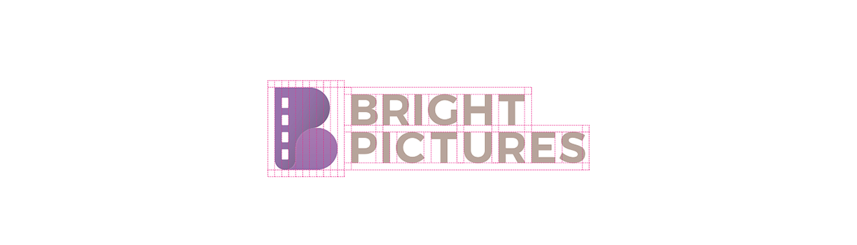 logo Logotype monogram symbol mark logomark Film   movie Bright Pictures tovarkovdesign