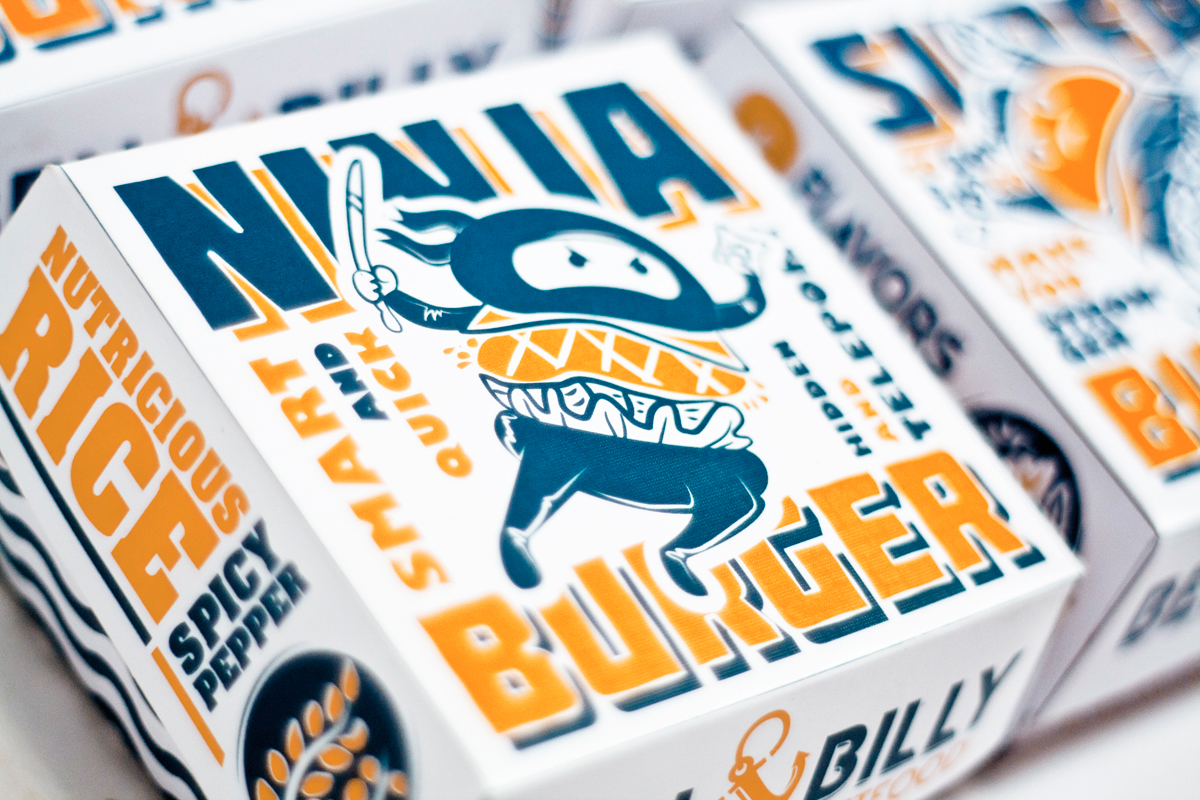 ben billy identity Food  fastfood hamburger paper anchor logo