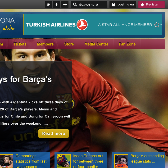 7oroof.com Begha beghat begha designs  sport sports fcb FC Barcelona barcelona flat ui football club football Webdesign Web