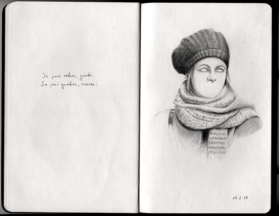 sketches moleskine pencil Diary sketchbook animals portrait