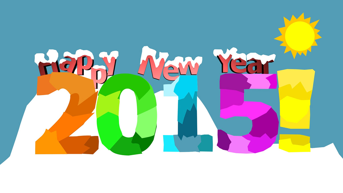 3D happy new year snow Sun snowboard Maya after effects AE MASKS sound fx font greeting card ringenspiel Fun colors