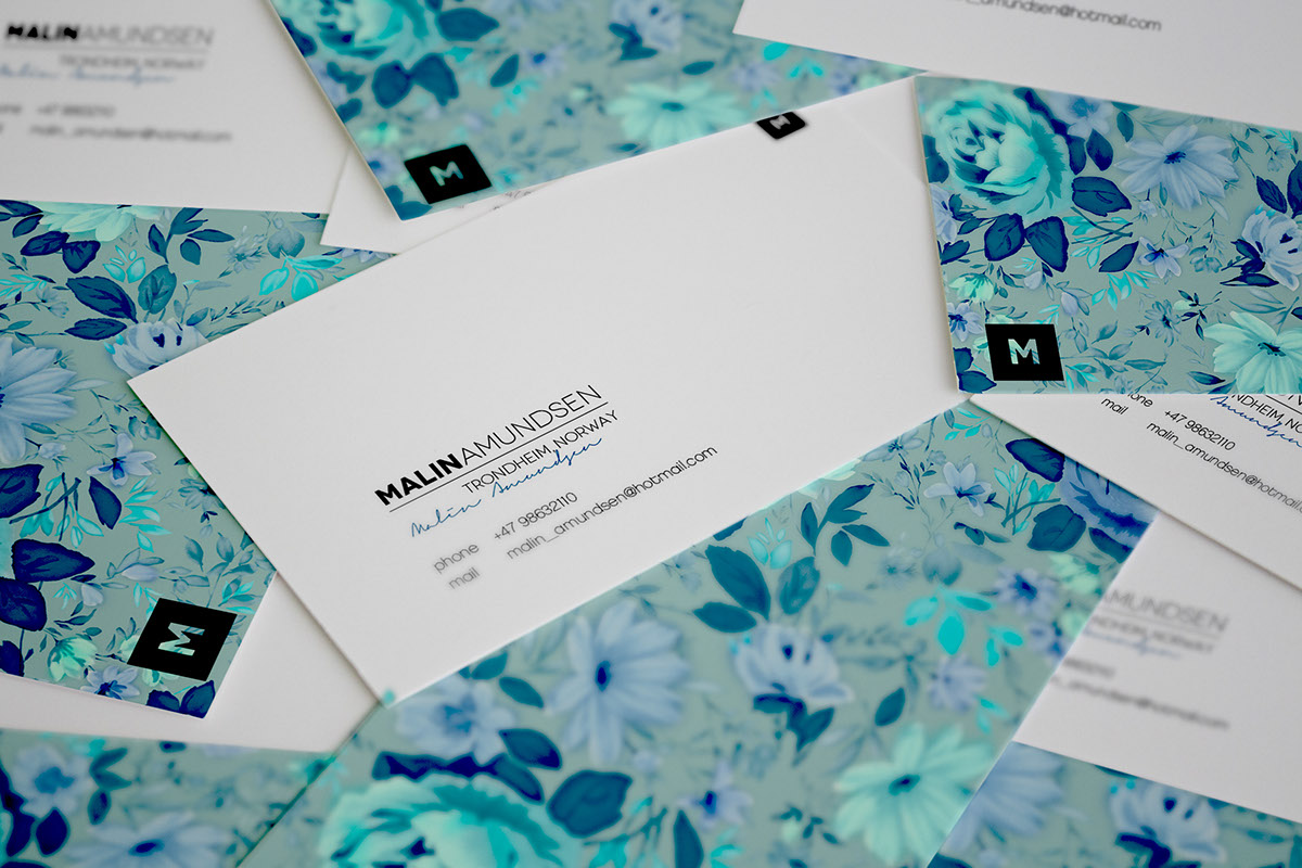 Stationery logo floral Flowers blue pink letter envelope bagdes businesscard card