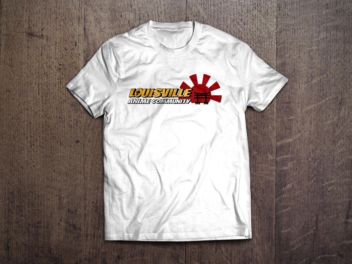 anime branding  fluer de lis Kentucky logo louisville mockups photoshop shirts vector