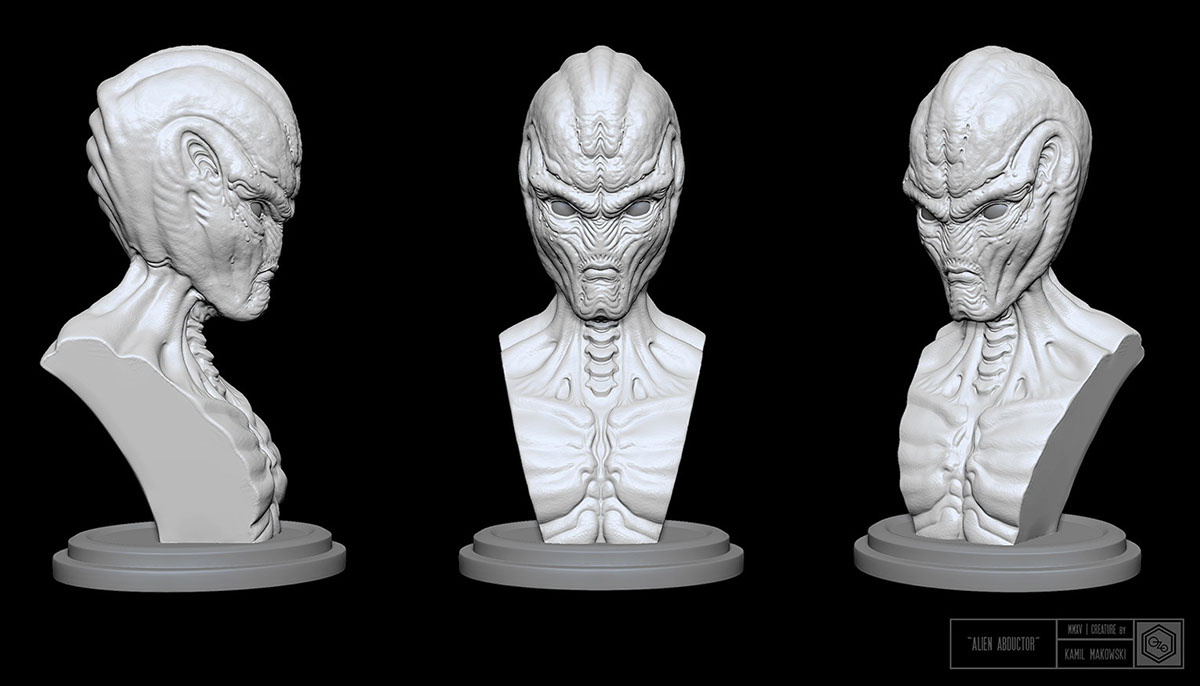 Scifi alien creature 3D Digital Sculpting Zbrush