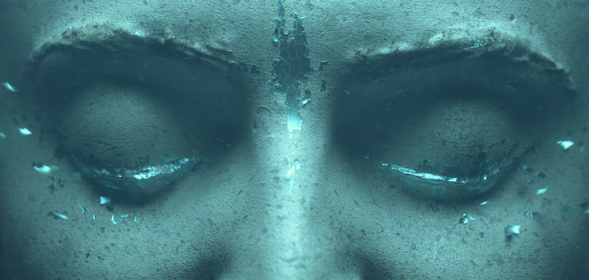 seyyal portrait woman underwater peaceful sculpture statue blue sea deep