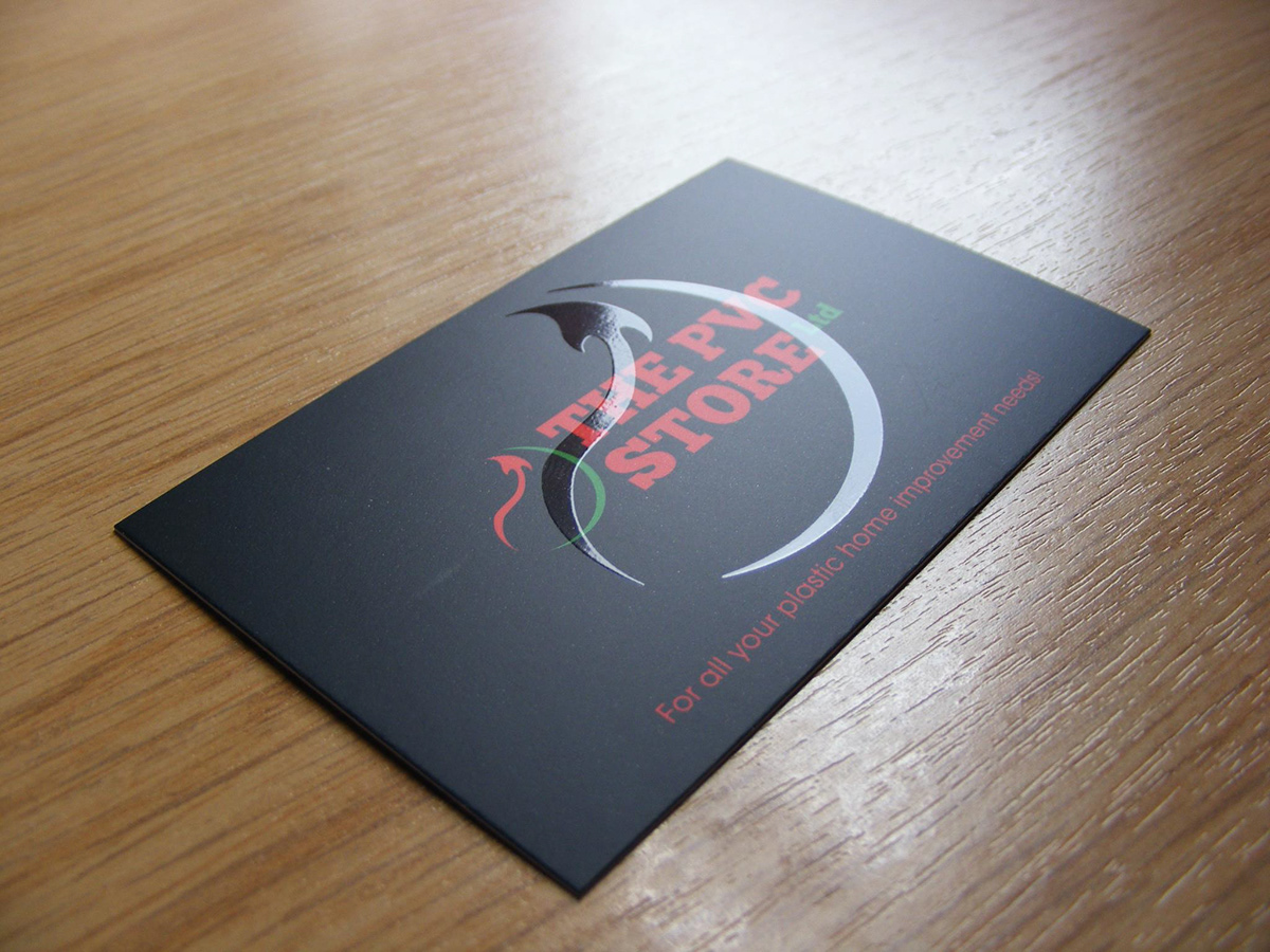 spot varnish dragon tail rich black business card Logo Design pvc the pvc store starmarque