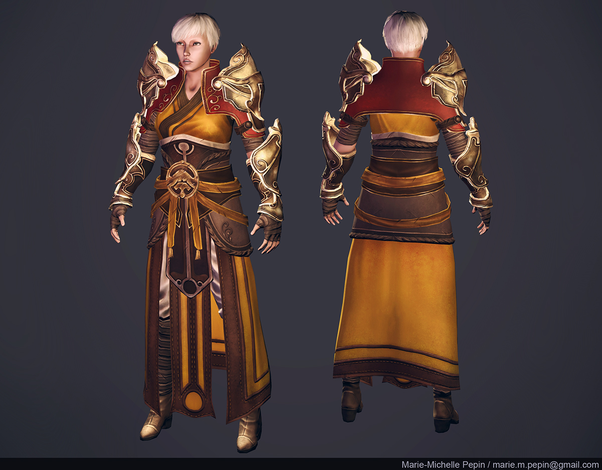 Female Monk from Diablo III, Game Model.