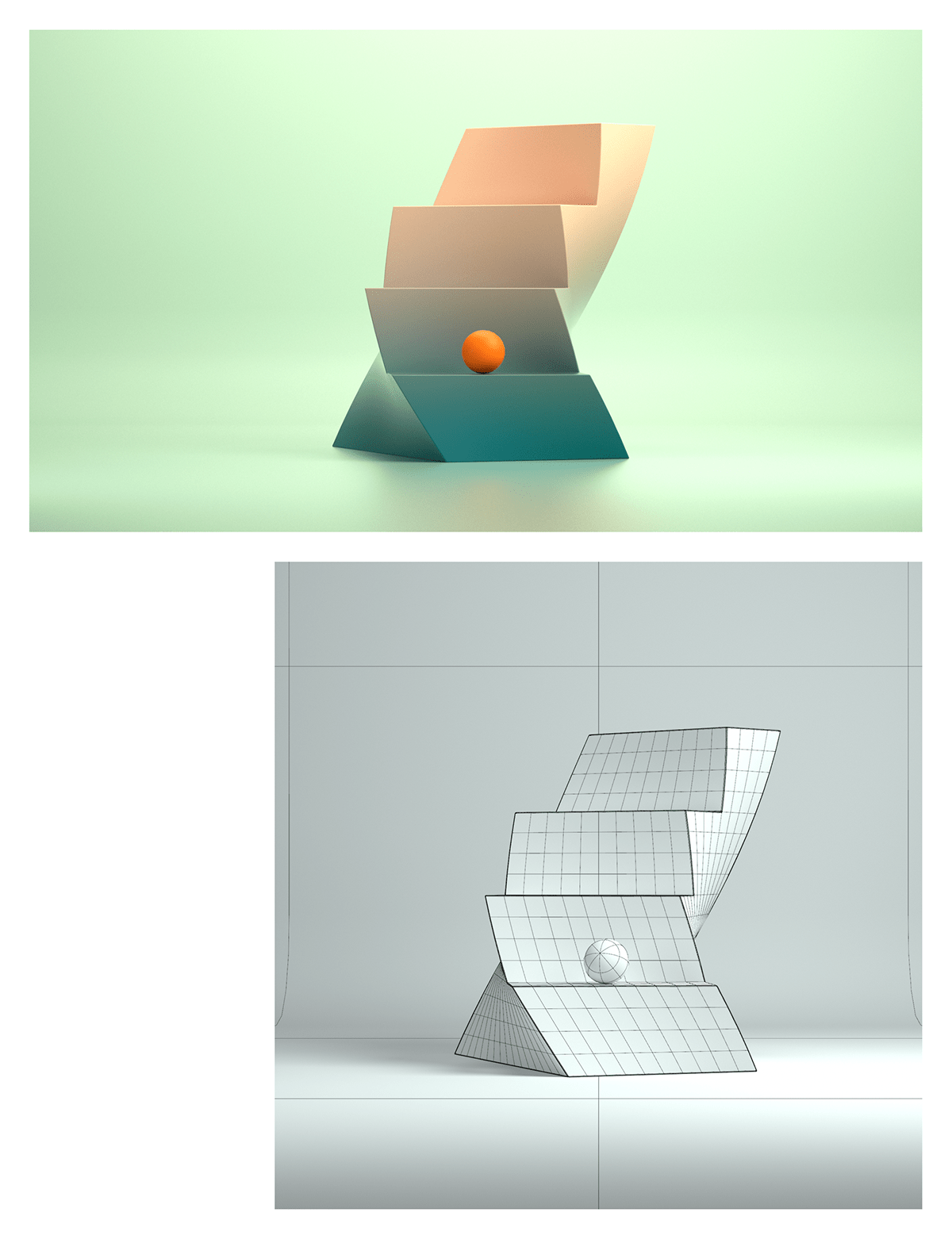 3D animation  contemporary escher M.C. Esher minimal Minimalism octane stairs surrealism