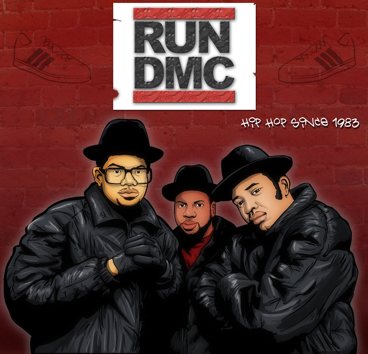 Run DMC caricature Run DMC art Run DMC poster run dmc Jam Master Jay run DMC