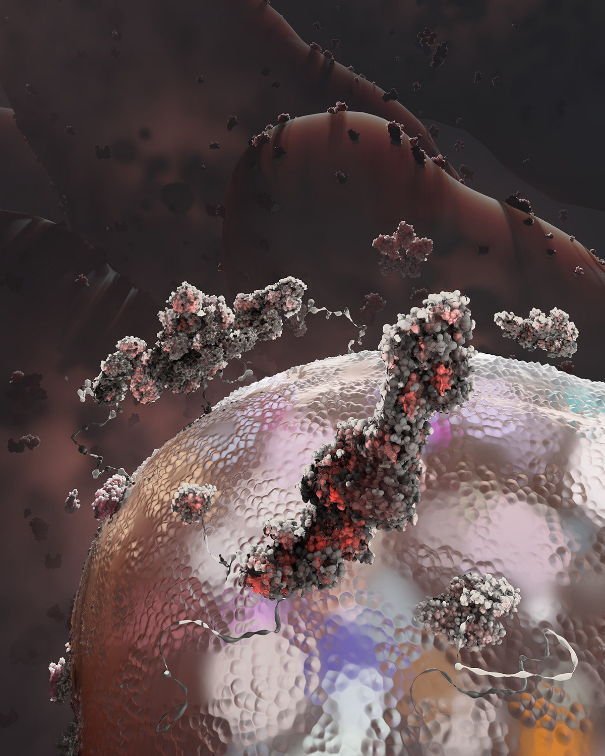 biology medical illustrator molecular protein science illustration scientific illustration virus visualization