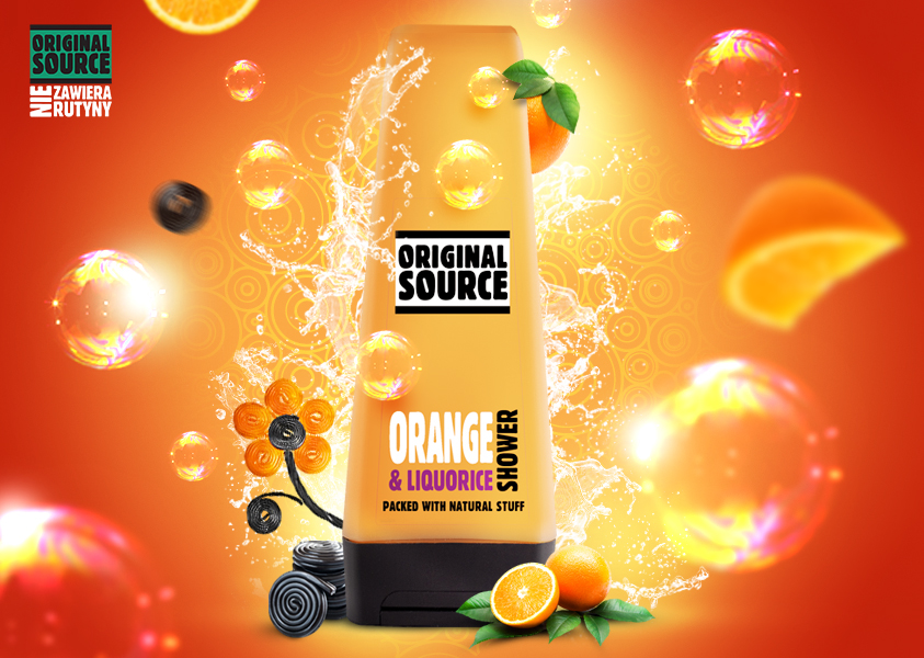 original source Fragrance byss.pl key visual shower gel package Label design fresh
