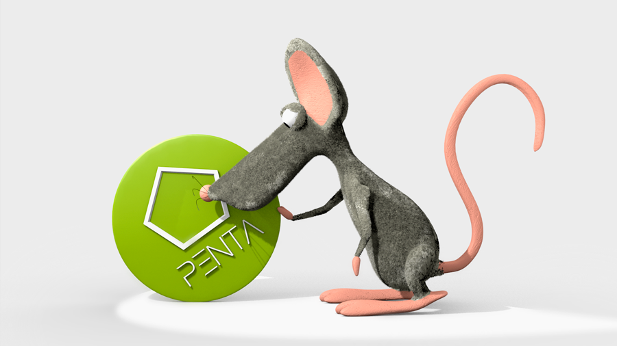 raton 3D Personaje 3D blender