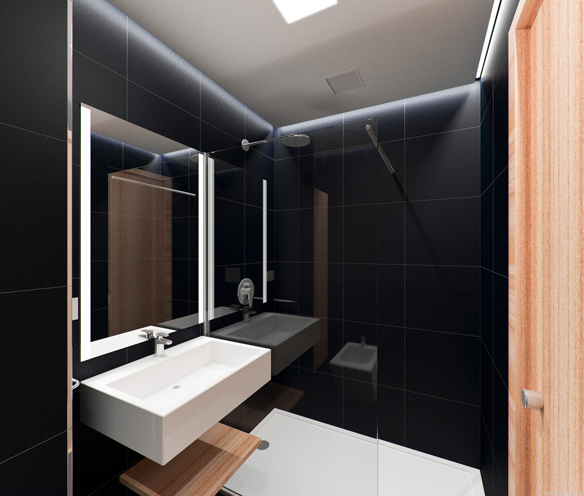 bathroom LED Lighting water room elementary form Geometrical hansgrohe axor
