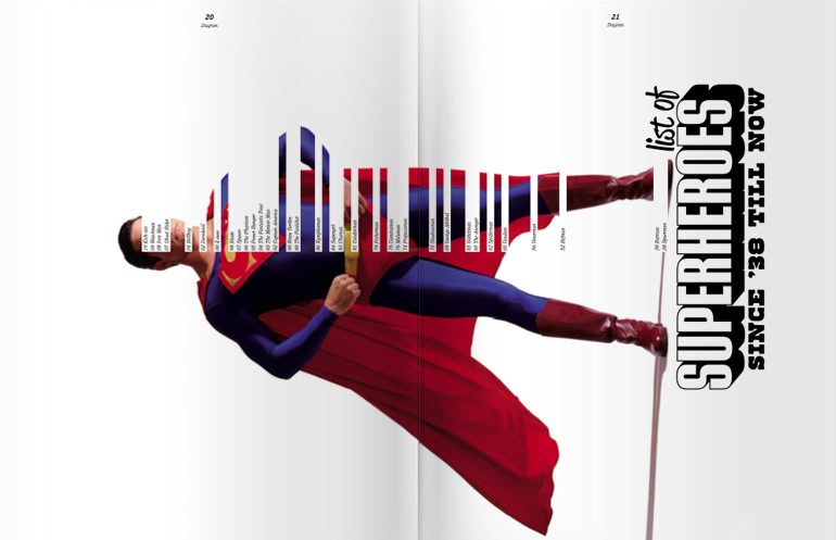 magazine typo font superheroes freaky cover Title book