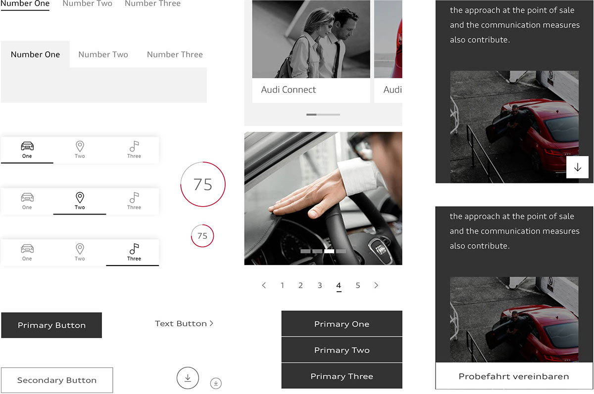 Audi rebranding car automotive   Vehicle icons Interaction design  user experience user interface