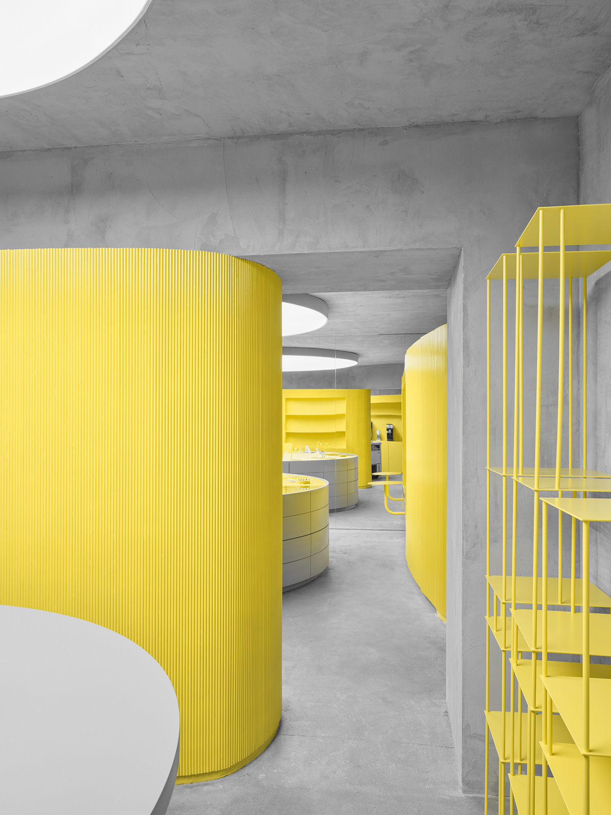 architecture concrete design Interior Minimalism yellow
