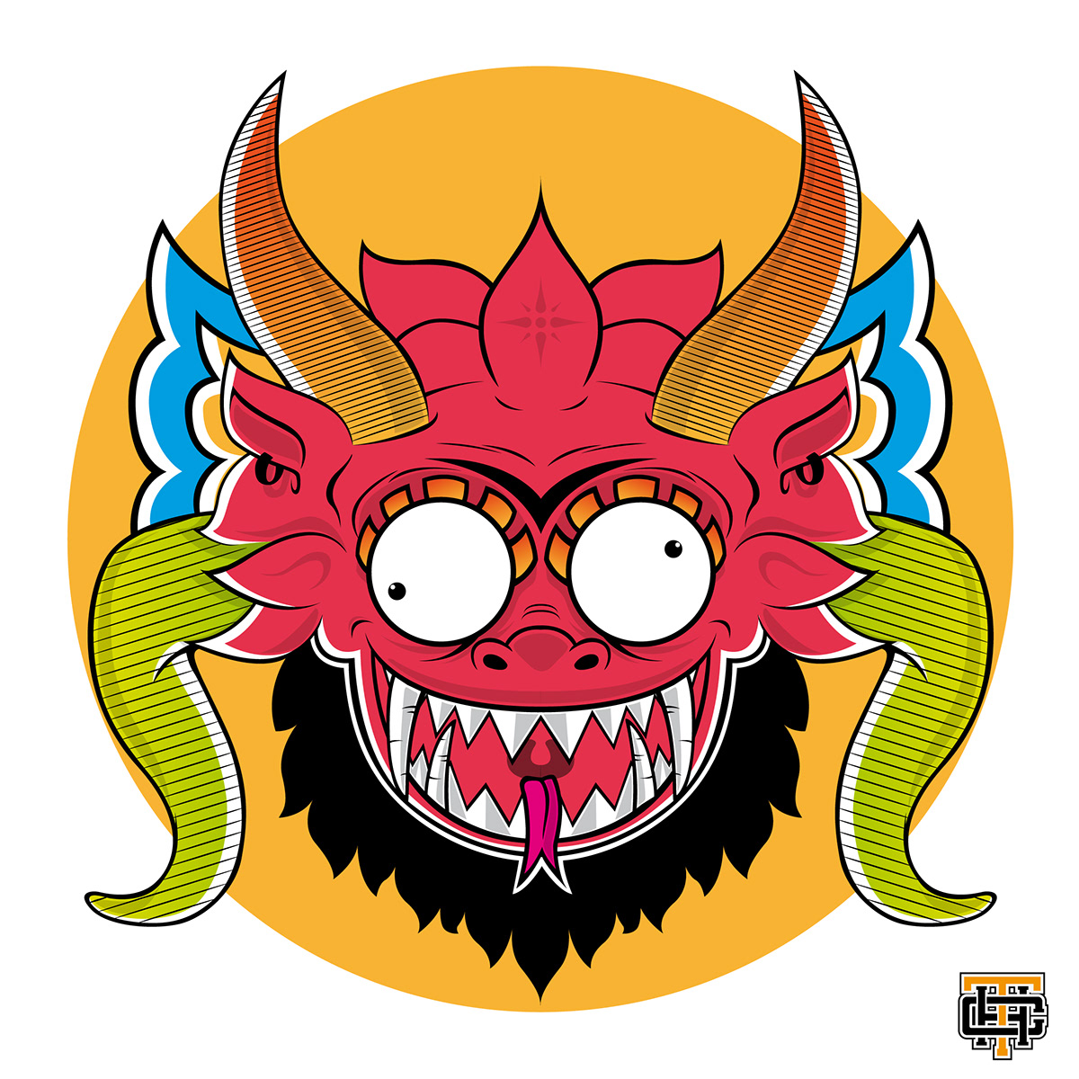 peru vector cartoon sudamerica latinoamerica diablo evil demon Character mask funny DANCE  