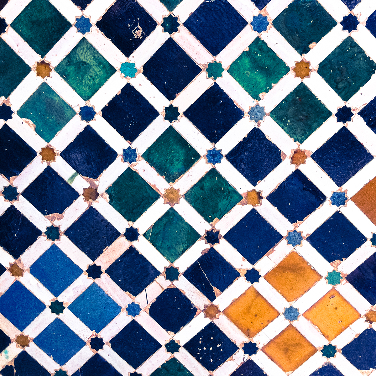 Alhambra mosaic pattern granada geometric