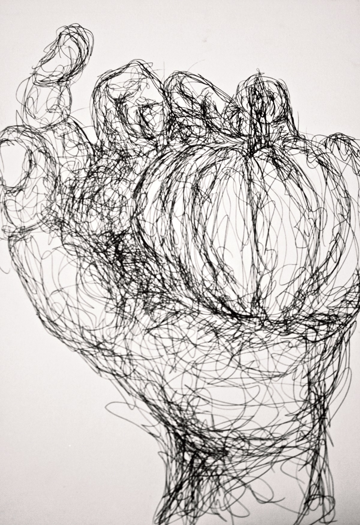 hand pumpkin gestural drawing crisscross drawing pen drawing hand drawing
