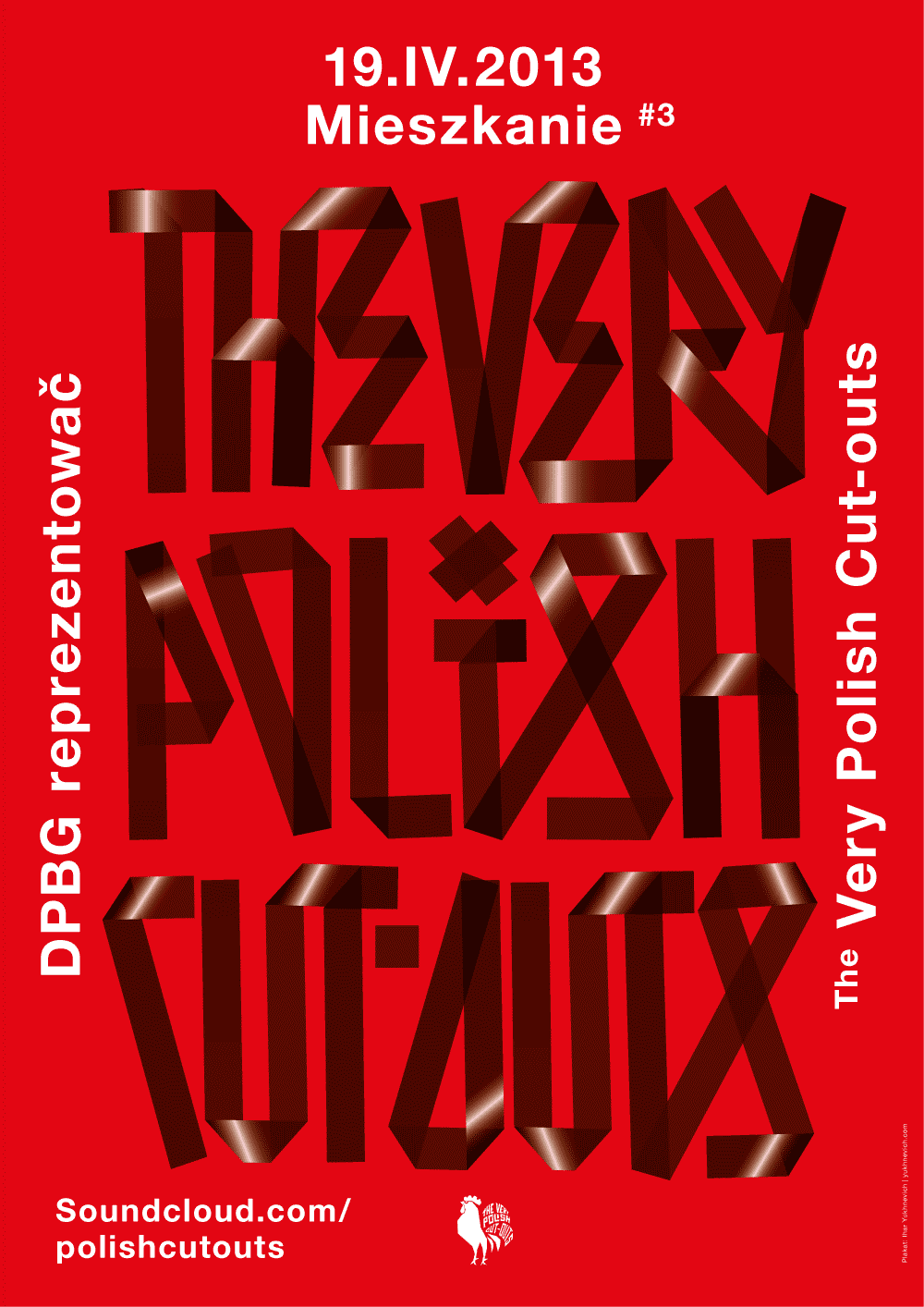 poster polish cut-outs Very Logotype lettering