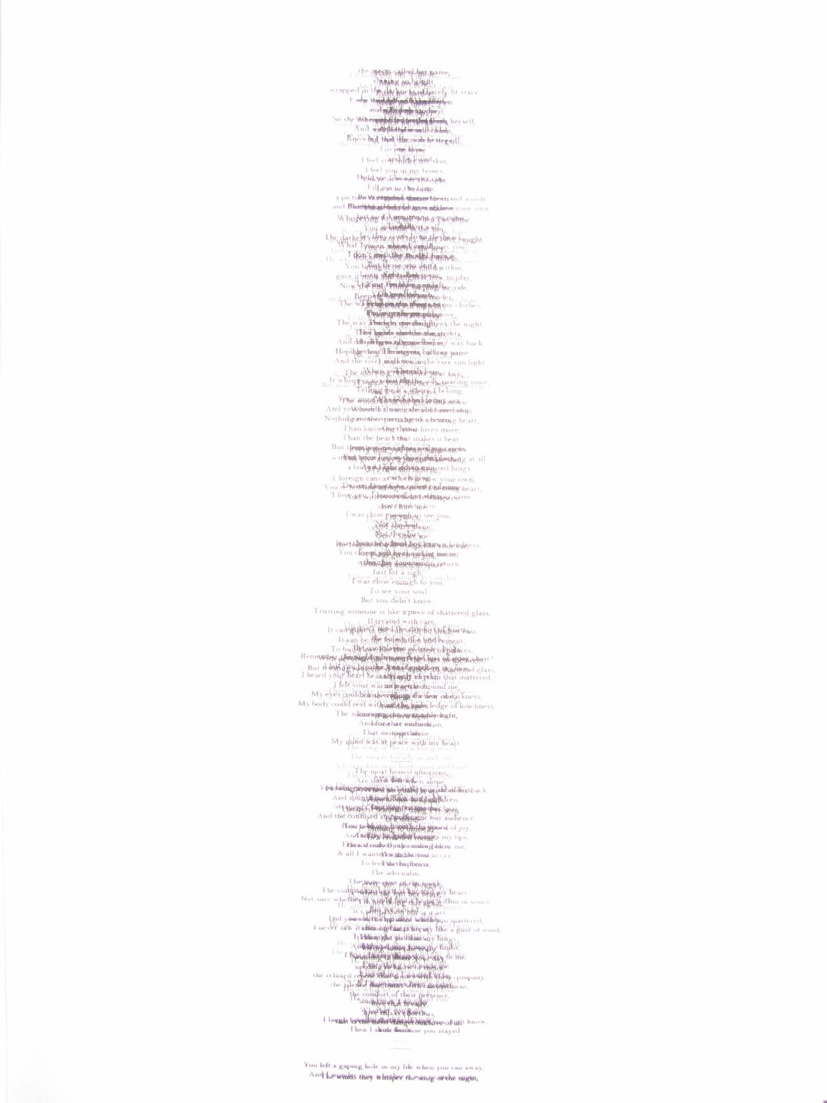 Love Stories poems layers