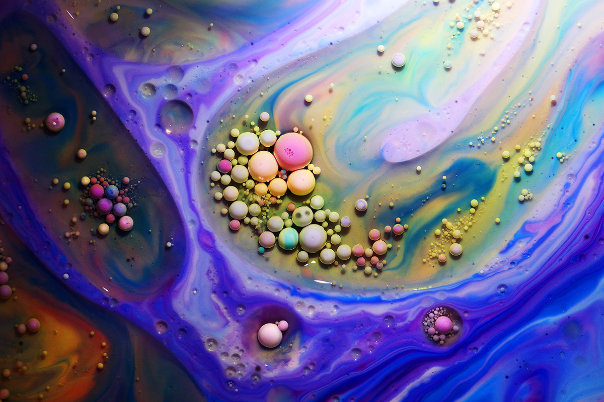fluid Liquid orbital colour collor paint ink water planet sphere