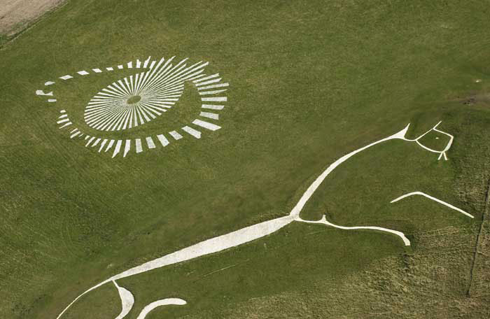 Big Brother Idents titles Crop circles sand Oilseed Rape crop stone land art
