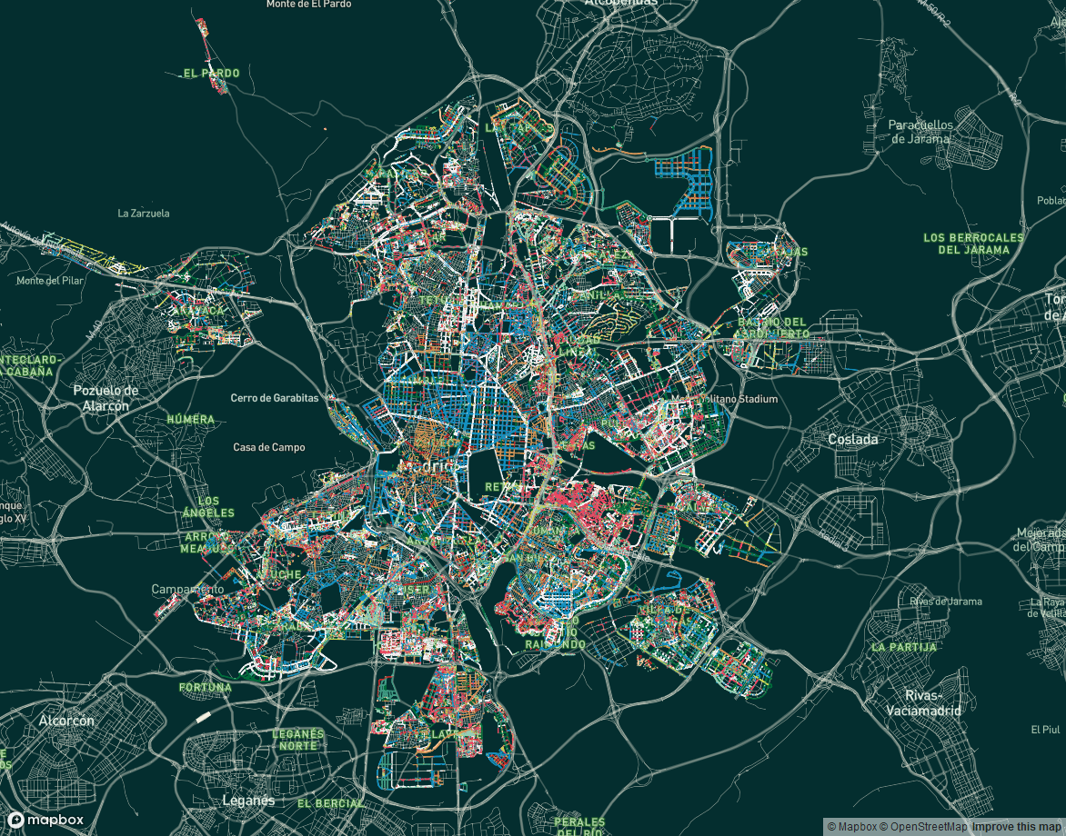 dataviz opendata scrollytelling madrid maps spain data visualization information design interactive design urban green