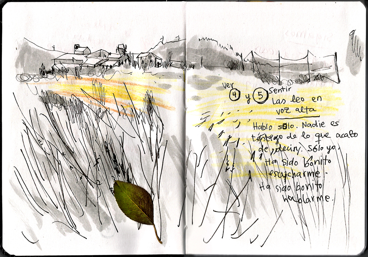 fuga creativa viaje caminante Bellprat vila del llibre libros Lucas Daglio sketching libreta sketcher catalunya