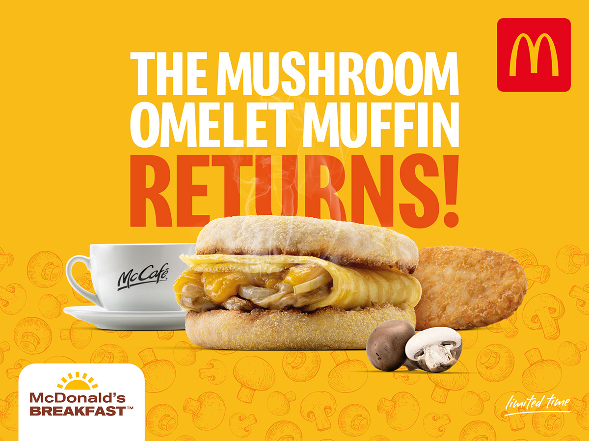 Advertising  breakfast Coffee Fast food Food  marketing   mushroom omelette restaurant Socialmedia