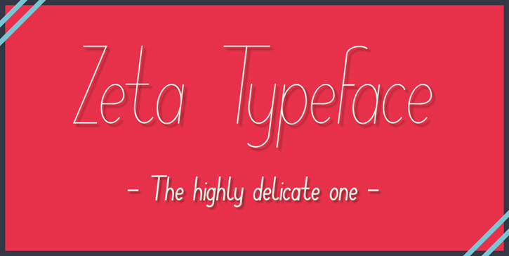 zeta font free light delicate thin Typeface
