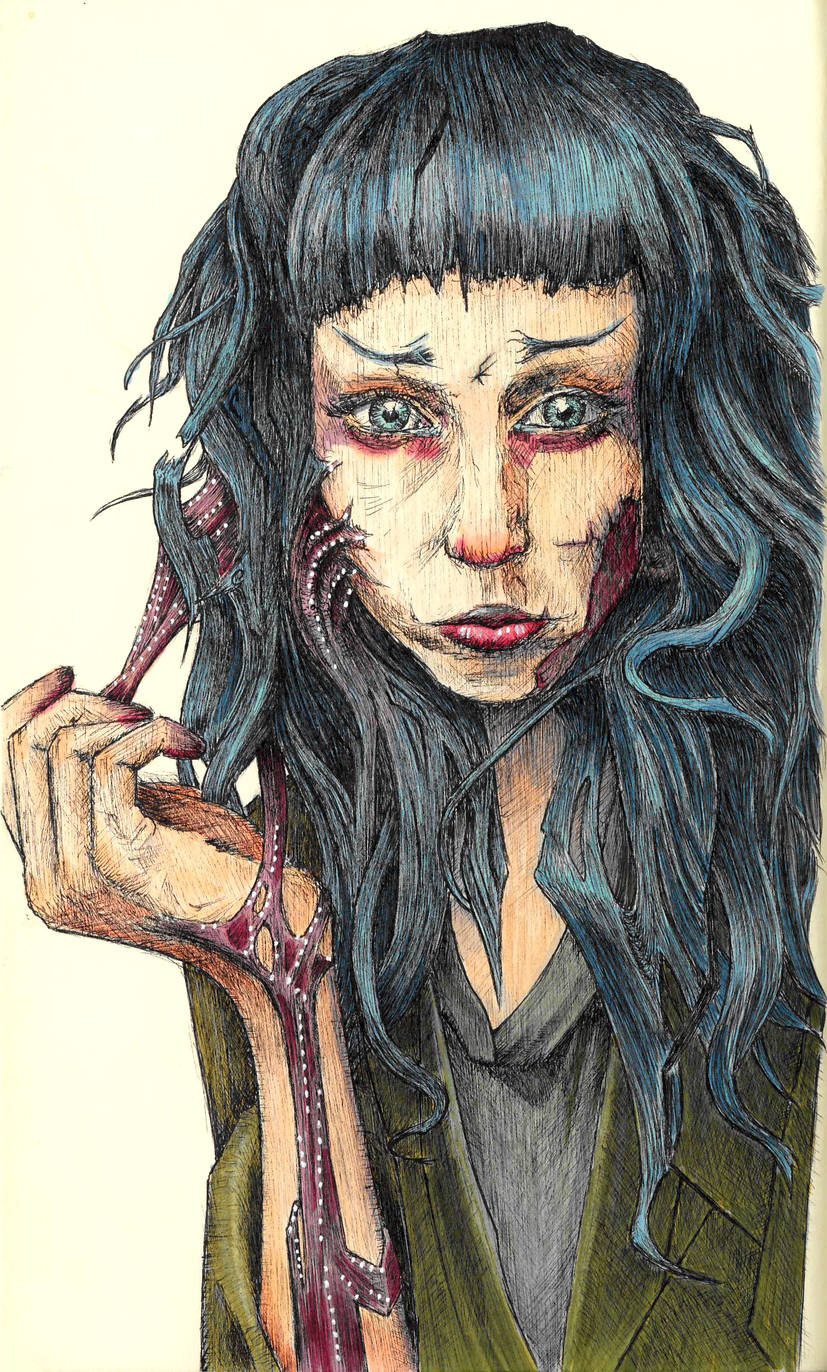 ILLUSTRATION  portrait Drawing  concept art ink gothic dark fantasy dark art sketchbook