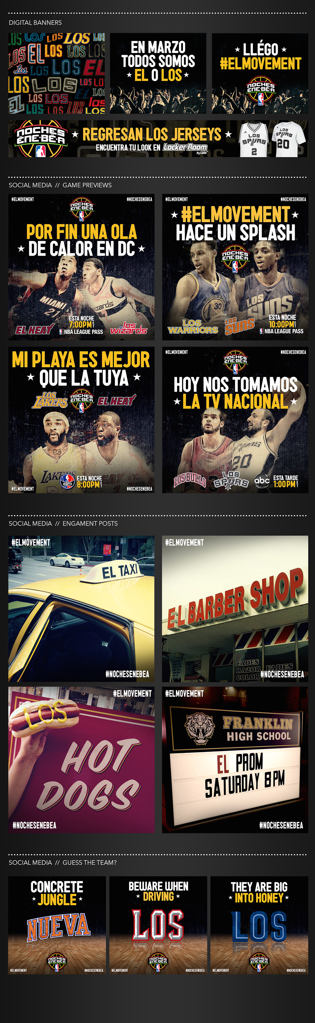 NBA noches enebea digital social media campaign enebea content design tv facebook Meme Spurs