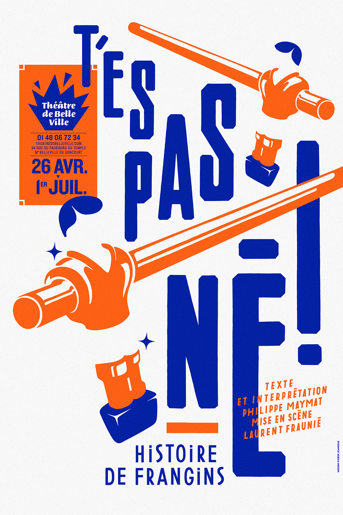 football type design bonzini belleville Paris theater  poster culture lettering