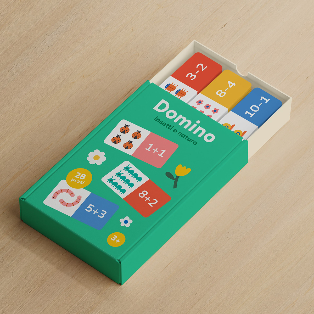 Domino game packaging design for kids